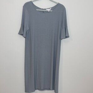 LC Lauren Conrad Midi Dress Gray Gauze‎ Look Women's Med See Notes